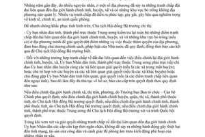 Chỉ thị 364-CT giải quyết những tranh chấp đất đai liên quan đến địa giới