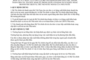 Thông tư 65-TC/TCĐN hướng dẫn thanh toán tổ chức kinh tế trong nước hàng xuất khẩu doanh thu dịch vụ trừ nợ nước ngoài