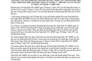 Thông tư 34-TC hướng dẫn Nghị định 388-HĐBT Chỉ thị 393-CT doanh nghiệp Nhà nước