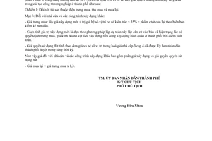 Công văn 5647/UB-TM bổ sung hướng dẫn giải quyết những tồn đọng giá cả trong cải tạo công thương nghiệp ở thành phố trước đây