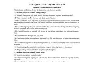 Tiêu chuẩn Việt Nam TCVN 5625:1991 về Nước gội đầu - Yêu cầu vệ sinh và an toàn do Ủy ban Khoa học Nhà nước ban hành