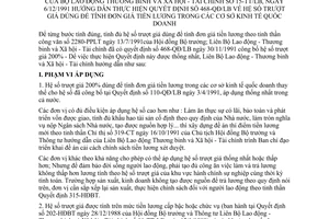 Thông tư liên tịch 15-TT/LB hệ số trượt giá đúng tính đơn giá tiền lương cơ sở kinh tế quốc doanh hướng dẫn Quyết định 468-QĐ/LB