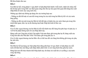 Hiệp định thương mại thanh toán giữa Việt Nam Triều Tiên 1991