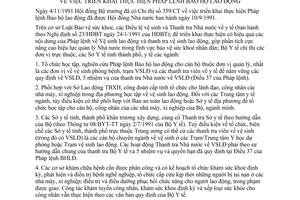Chỉ thị 28/BYT-CT triển khai thực hiện Pháp lệnh bảo hộ lao động