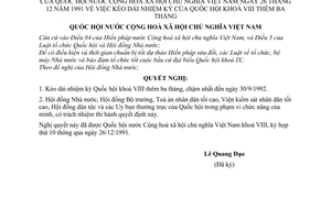 Nghị quyết kéo dài nhiệm kỳ Quốc hội khoá VIII thêm ba tháng