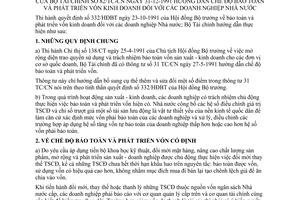 Thông tư 82/TC-CN chế độ bảo toàn phát triển vốn kinh doanh doanh nghiệp Nhà nước