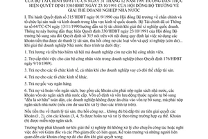 Thông tư 81/TC-CN giải thể doanh nghiệp Nhà nước hướng dẫn Quyết định 330/HĐBT