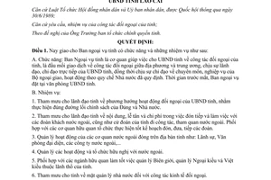 Quyết định 13/QĐ-UB 1992 chức năng nhiệm vụ của Ban Ngoại vụ Lào Cai