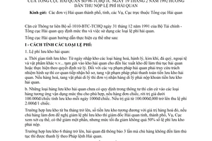 Công văn 98-TCHQ/TC hướng dẫn thu nộp lệ phí hải quan