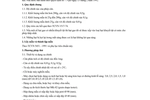 Tiêu chuẩn Việt Nam TCVN 1643:1992 về gạo - phương pháp thử do Chủ nhiệm Ủy ban Khoa học và Nhà nước ban hành