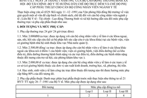 Thông tư liên tịch 01/TTLT hướng dẫn chế độ trực đêm phụ cấp phẫu thuật cán bộ công nhân viên ngành y tế