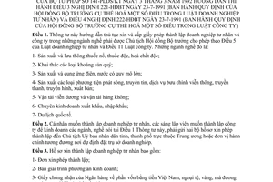 Thông tư 141-PLDS/KT Luật Công ty hướng dẫn Điều 3 Nghị Định 221-HĐBT Điều 4 222-HĐBT
