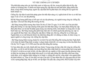 Chỉ thị 89-CT Chủ tịch Hội đồng Bộ trưởng chống lấy cắp điện