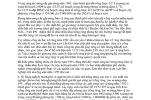 Chỉ thị 09/CT-UB thực hiện kế hoạch bảo vệ rừng trồng rừng năm 1992