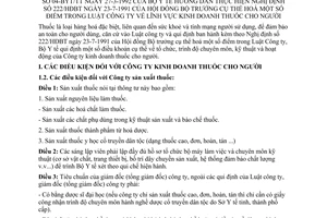 Thông tư 04-BYT/TT lĩnh vực kinh doanh thuốc hướng dẫn Nghị định 222-HĐBT Luật Công ty