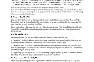 Thông tư 07-TC/TCT hướng dẫn nghĩa vụ thuế nhà thầu phụ nước ngoài hoạt động sản xuất kinh doanh hợp đồng chia sản phẩm dầu khí tại Việt Nam