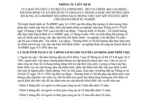 Thông tư liên bộ 02-TT/LB sửa đổi sắp xếp tổ chức biên chế hành chính sự nghiệp