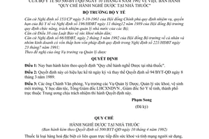 Quyết định  500-BYT/QĐ h Quy chế hành nghề dược tại nhà thuốc