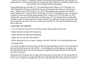 Thông tư liên tịch 05/TTLT bổ sung quản lý kinh phí ngân sách trung ương công tác phòng chống rốt rét bướu cổ tiêm chủng mở rộng