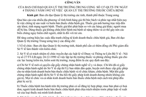 Công văn 137-QLTT-TWquản lý thị trường thuốc chữa bệnh
