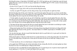 Chỉ thị 06/CT-UB năm 1992 thành lập giải thể doanh nghiệp Nhà nước theo 388/HĐBT Bến Tre