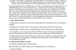 Thông tư liên bộ 16-LB/TT hướng dẫn chế độ quản lý tài chính chương trình quốc gia nước sinh hoạt nông thôn do tổ chức UNICEF viện trợ