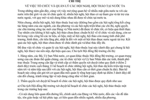 Chỉ thị 231-CT tổ chức quản lý hội nghị, hội thảo