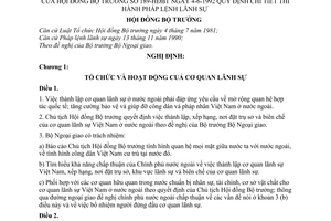 Nghị định 189-HĐBT hướng dẫn thi hành Pháp lệnh Lãnh sự