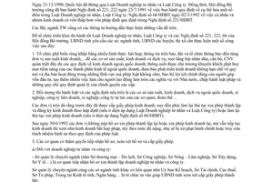 Chỉ thị 08/CT-UB 1992 thi hành Luật Doanh nghiệp tư nhân Luật Công ty Nghị định 66/HĐBT Bến Tre