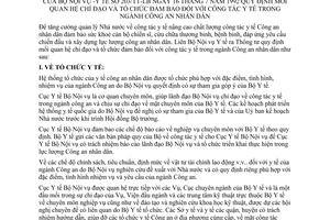 Thông tư liên tịch 203/TT-LB quy định quan hệ chỉ đạo tổ chức đảm bảo công tác y tế ngành công an nhân dân