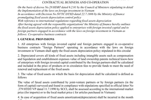 Circular No. 31-TC/TCDN prescribing fixed assets depreciation policy applied