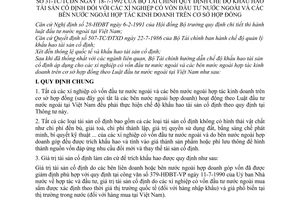 Thông tư 31-TC/TCĐN quy định chế độ khấu hao tài sản cố định xí nghiệp vốn đầu tư nước ngoài hợp tác kinh doanh cơ sở hợp đồng