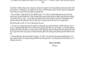 Công văn 1309-TC/TCT thu lệ phí trước bạ