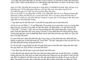 Thông tư 06/TT(A11) Quy chế bảo vệ bí mật Nhà nước hướng dẫn Nghị định 84/HĐBT