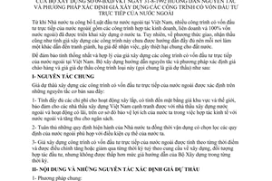 Thông tư 09-BXD/VKT hướng dẫn nguyên tắc phương pháp xác định giá xây dựng công trình vốn đầu tư trực tiếp nước ngoài