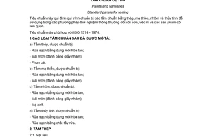 Tiêu chuẩn Việt Nam TCVN 5670:1992 (ISO 1514 – 1974)
về Sơn và vecni - Tấm chuẩn để thử do Ủy ban Khoa học Nhà nước ban hành