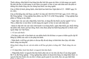 Thông tư liên bộ 10-TTLB quản lý thuốc dùng cho người và súc vật