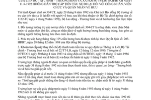 Thông tư liên tịch 18-LĐTBXH-BTXH hướng dẫn trợ cấp tiền tàu xe đi lại công nhân, viên chức quân nhân về hưu