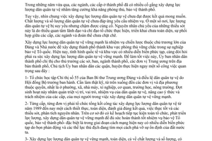 Chỉ thị 38/CT-UB ra sức xây dựng lực lượng dân quân tự vệ vững mạnh