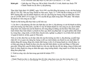 Công văn 285-V24 bổ nhiệm thanh tra viên công an các cấp