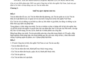 Luật Tổ chức Toà án nhân dân 1992 2/L-CTN