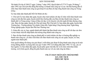 Chỉ thị 42/CT-UB tổ chức triển khai thanh toán công nợ giai đoạn 2 địa bàn thành phố Hồ Chí Minh