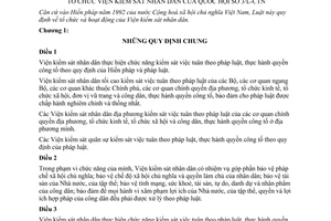 Luật Tổ chức Viện kiểm sát nhân dân 1992 03-LCTN