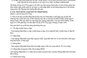 Thông tư 10-TM/XNK biện pháp cấp bách chấn chỉnh quản lý dịch vụ xuất nhập khẩu lưu thông hàng hoá thị trường trong nước hướng dẫn Chỉ thị 01/TTg