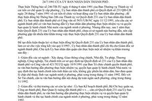 Chỉ thị 45/CT-UB hướng dẫn sơ kết thực hiện Quyết định 231/QĐ-UB cải tiến cơ chế quản lý cấp phường