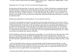 Chỉ thị 27/CT.UB năm 1992 phòng cháy chữa cháy phòng nổ phòng độc chất phóng xạ Lào Cai