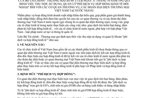 Thông tư liên tịch 68-TT-LB thu nộp sử dụng quản lý phí dịch vụ hợp đồng kinh tế đối ngoại cơ quan thương vụ đại diện thương mại VN tại nước ngoài