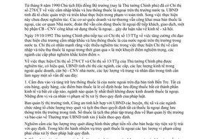 Chỉ thị 23/CT-UB năm 1992 cấm nhập khẩu lưu thông thuốc lá nước ngoài Bến Tre