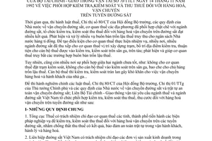 Thông tư 70/TTLT phối hợp kiểm tra kiểm soát thu thuế hàng hoá vận chuyển đường sắt