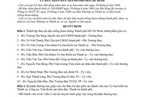 Quyết định 2690/QĐ-UB thành lập Ban chỉ đạo chống tham nhũng